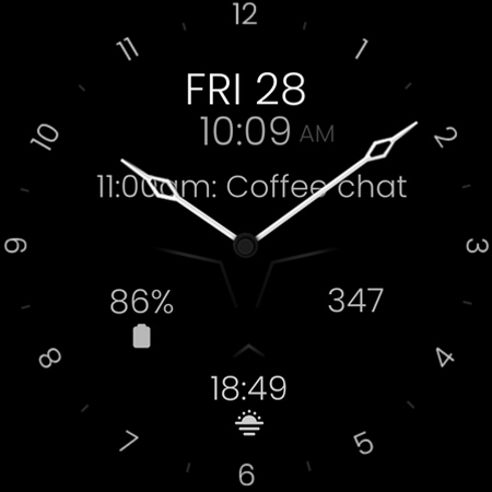 Minimal Black v30 Watch Face