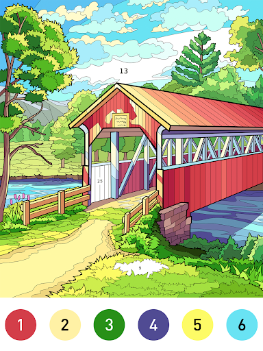 Nostalgia Color by number game