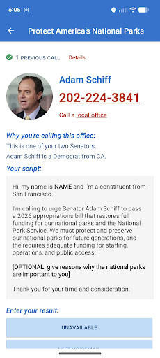 5 Calls: Contact Your Congress