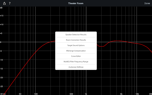Audyssey MultEQ Editor app
