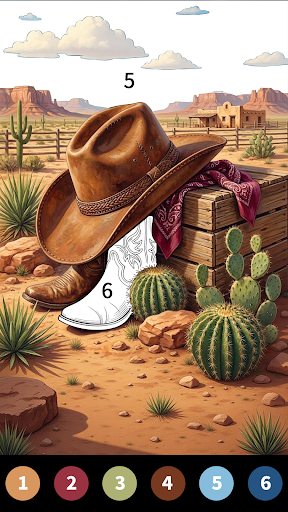 Wild West Color by Number Book