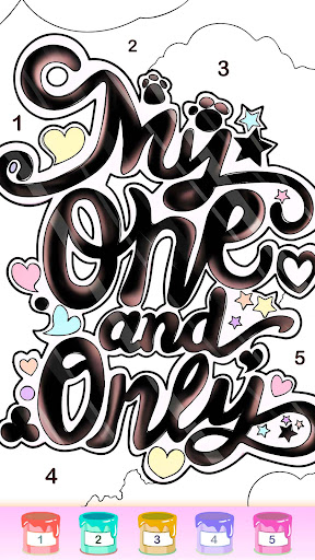 Graffiti Quote Color by number