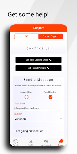 Parcel Pending