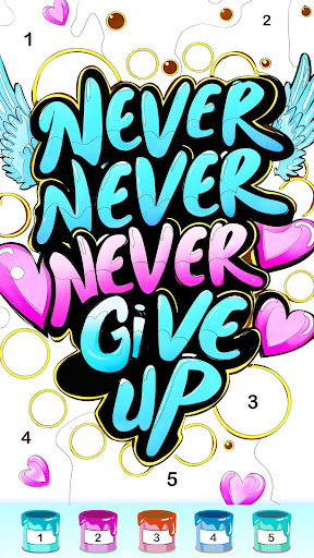 Graffiti Quote Color by number