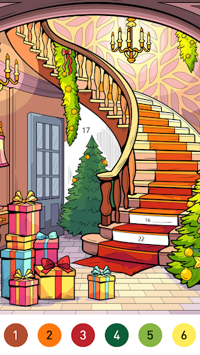 Interior Color by Number Book