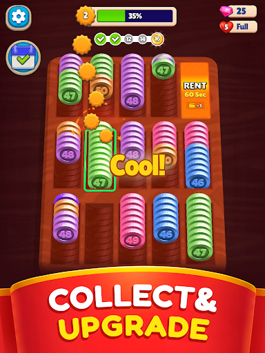 Pocket Sort: Coin Merge Puzzle