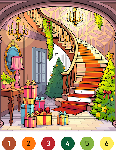 Interior Color by Number Book
