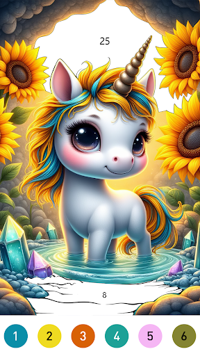 Fairytale Color by number game