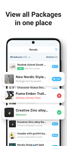 Package Tracker - pkge Mobile