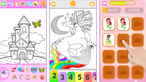 Princess Coloring Book Glitter