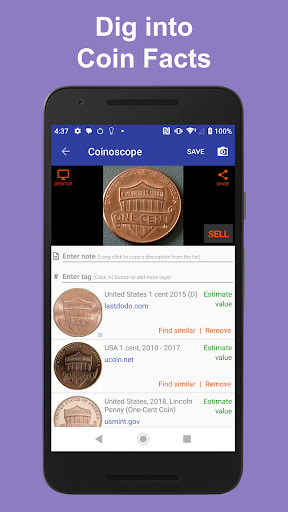 Coinoscope: Coin identifier