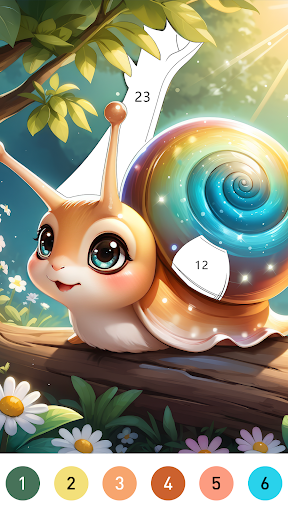 Fairytale Color by number game