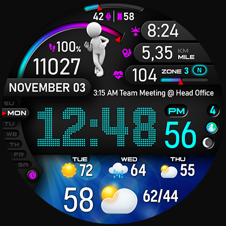 PER23 Digital Watch Face