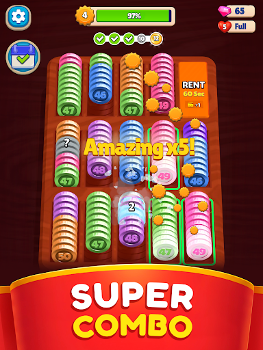 Pocket Sort: Coin Merge Puzzle