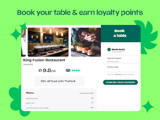 TheFork - Restaurant bookings