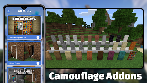 Camouflage Doors Mod for MCPE