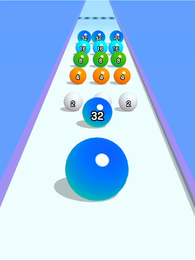 Ball Run 2048: merge number