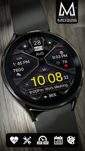 MD326 3D Modern Watch Face