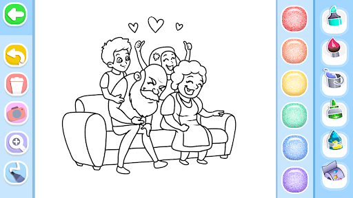 Family Love Coloring Book