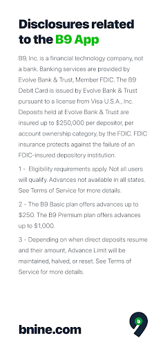 B9: Cash Advance