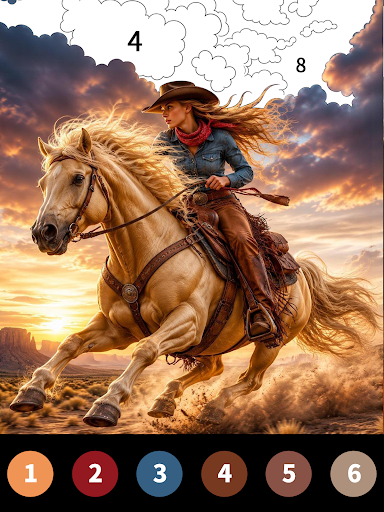 Wild West Color by Number Book