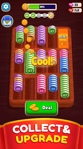 Pocket Sort: Coin Merge Puzzle