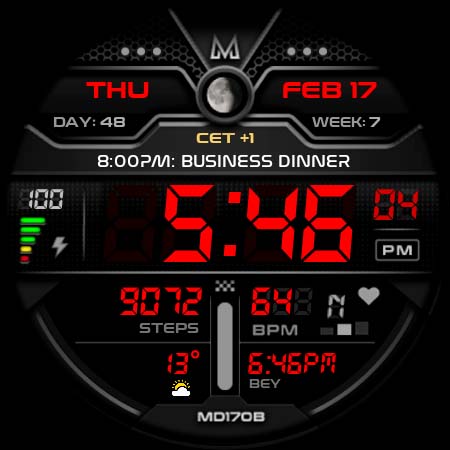 MD170B Digital watch face
