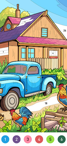 Country Farm Coloring Book