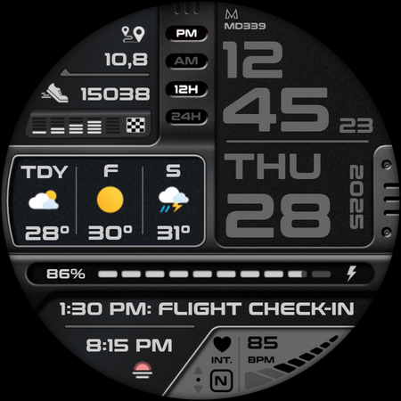 MD339 Digital watch face