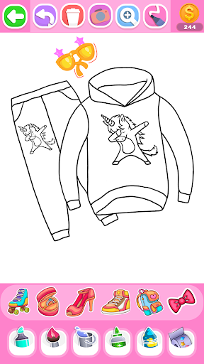Dress Coloring Game Glitter
