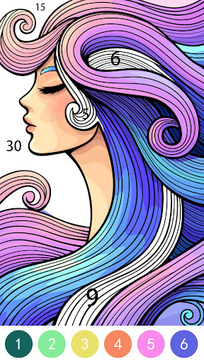 Tangle Color by Number Book