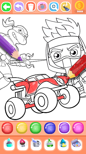 Boys Ninja Coloring & Memory