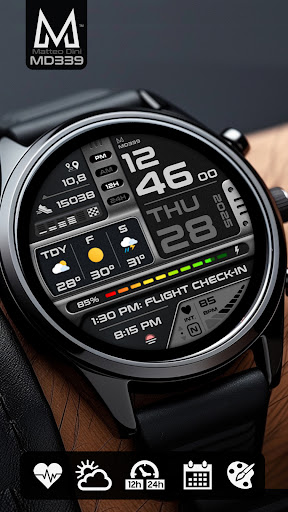 MD339 Digital watch face