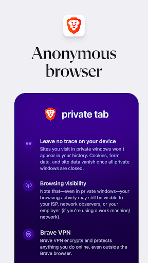 Brave Private Web Browser, VPN