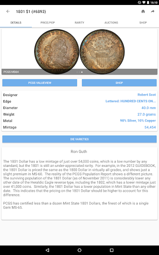 PCGS CoinFacts - U.S. Coin Val