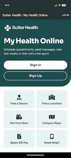 Sutter Health My Health Online