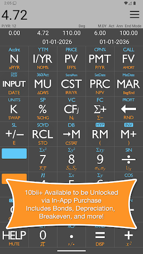 10bii Financial Calculator