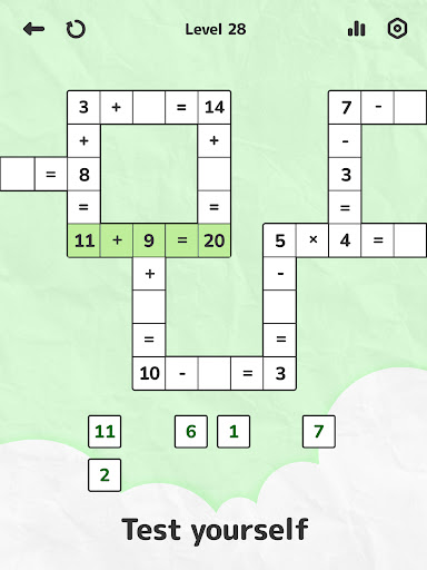 Math Crossword — Number puzzle