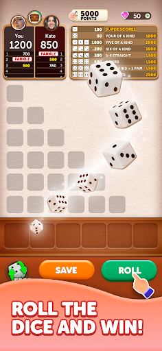 Farkle Dice Roll