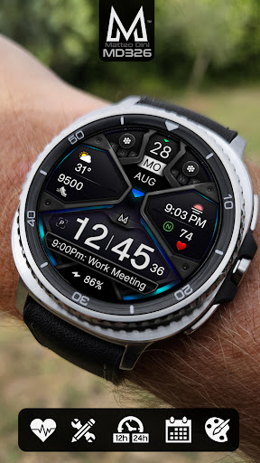 MD326 3D Modern Watch Face