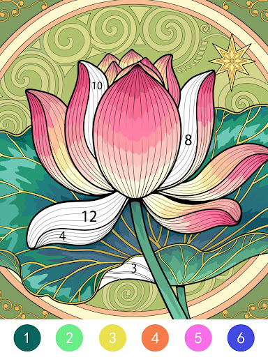 Tangle Color by Number Book