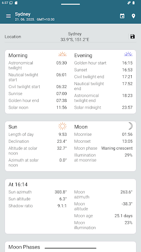 Sun Position: Sunrise/set PRO