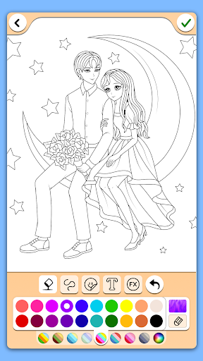 Valentines love coloring book