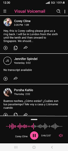 Visual Voicemail