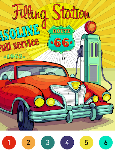 Nostalgia Color by number game