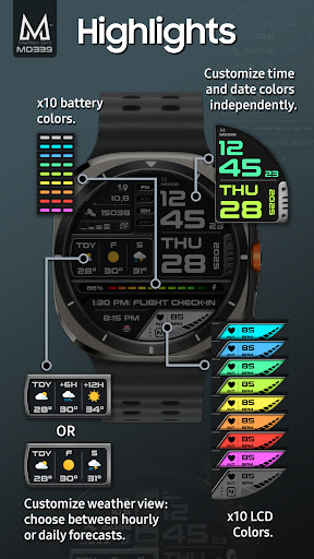 MD339 Digital watch face