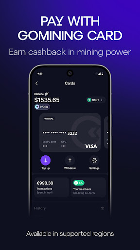 GoMining: Mining, Using BTC