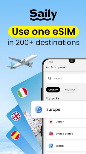 Saily: eSIM + phone number