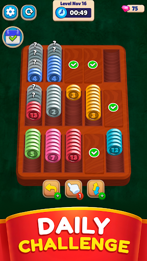 Pocket Sort: Coin Merge Puzzle