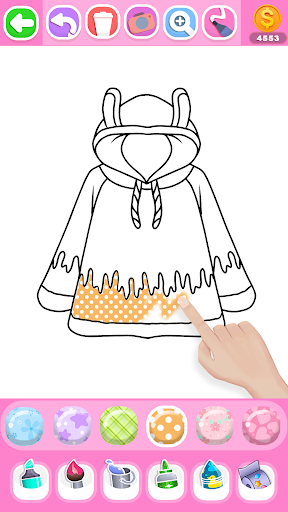 Dress Coloring Game Glitter